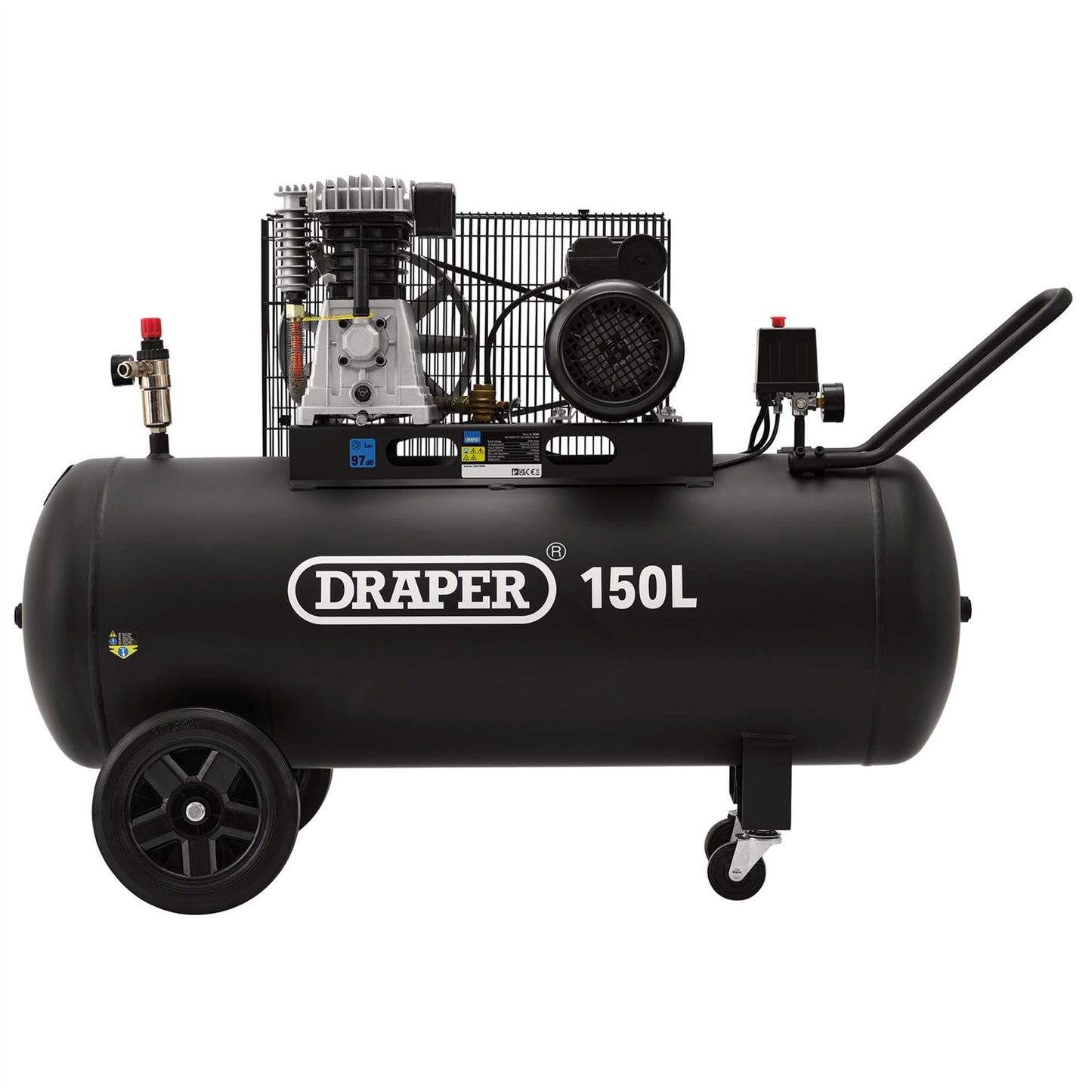Draper 55305 150L Belt-Driven Air Compressor 2.2kW/3hp Draper