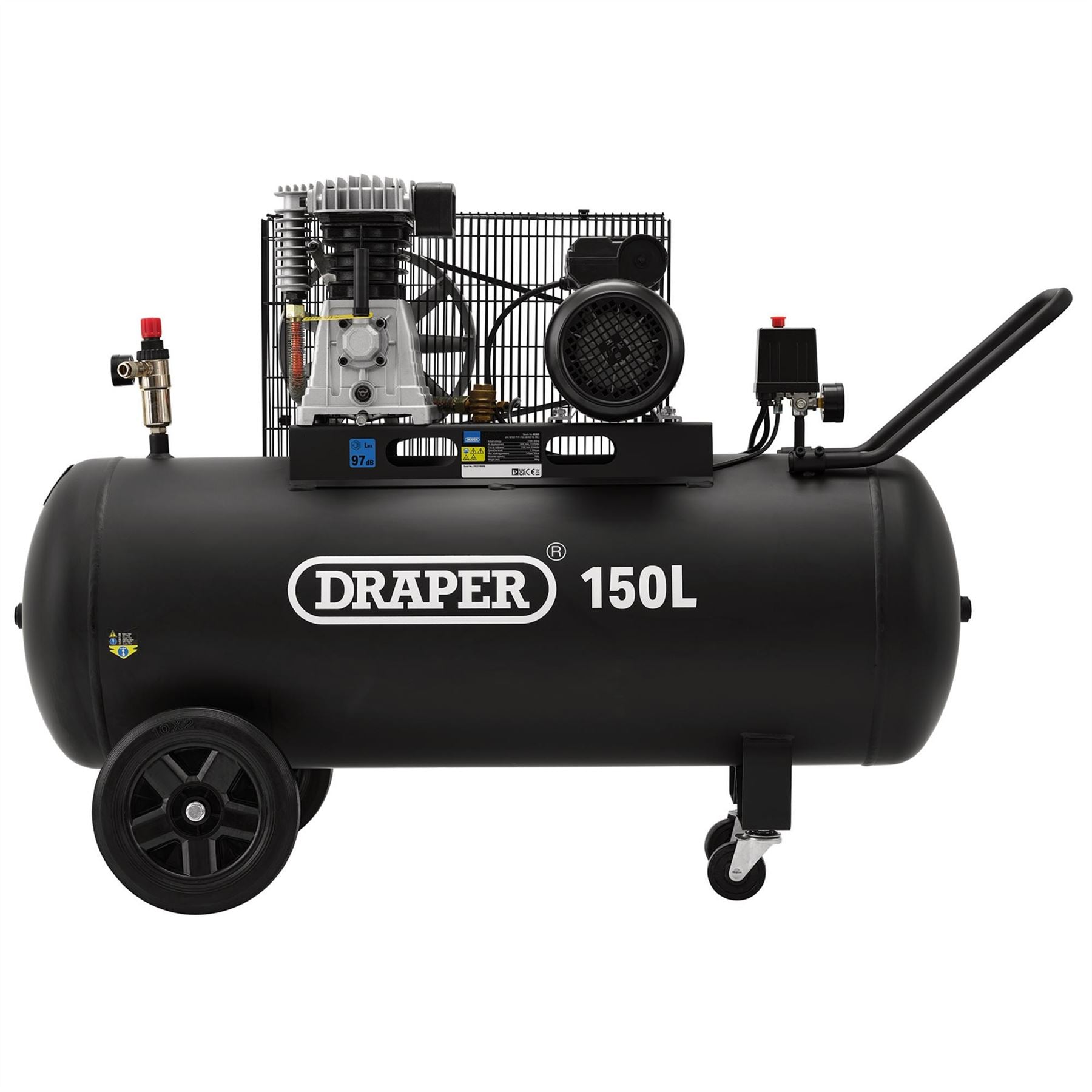 Draper 55305 150L Belt-Driven Air Compressor 2.2kW/3hp Draper