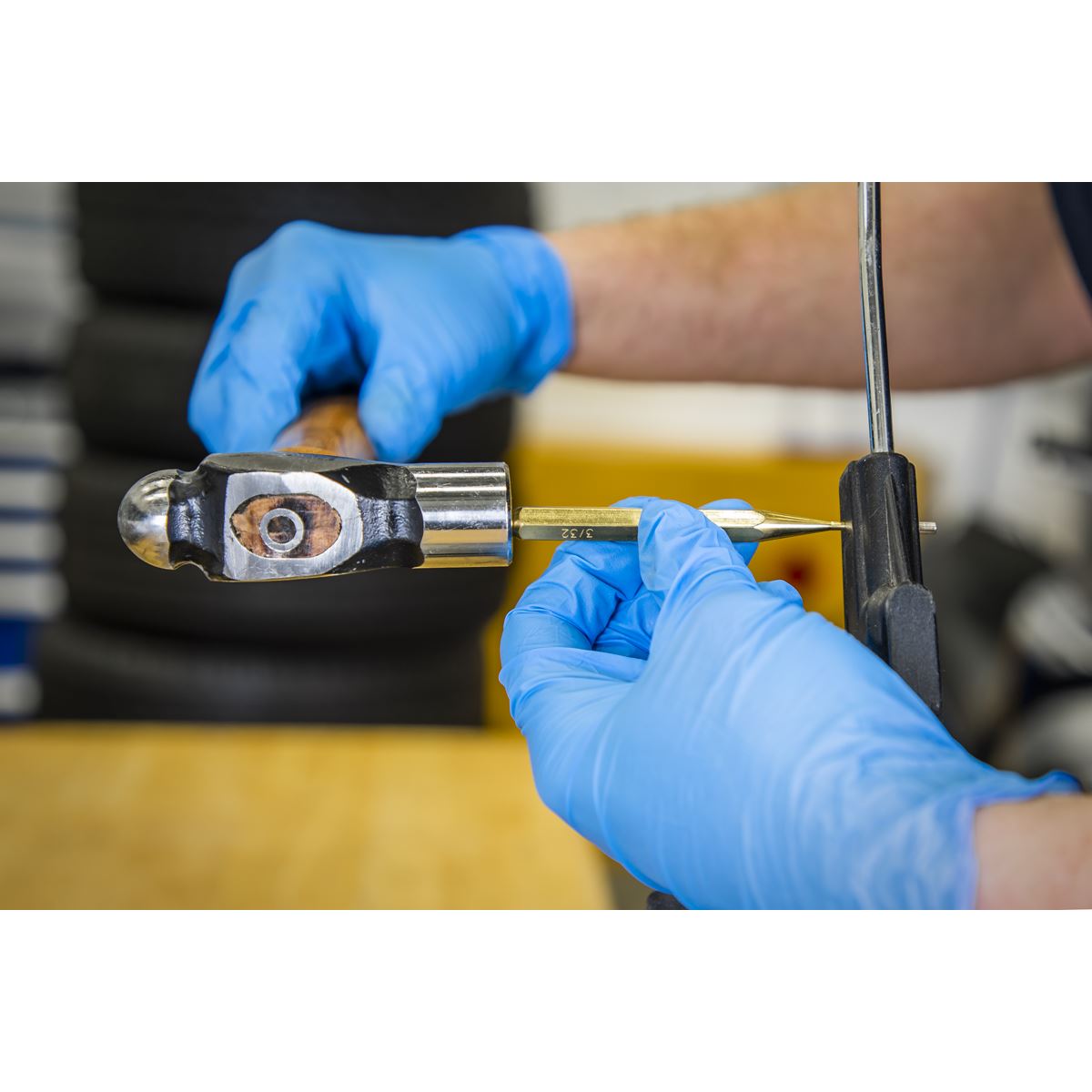 Sealey AKB08 Brass Pin Punch Set 8pc Sealey