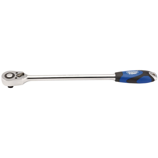 Draper 26591 Expert Extra Long Reversible Quick Release Soft Grip Ratchet 1/2" Sq. Dr. 48 Tooth Draper