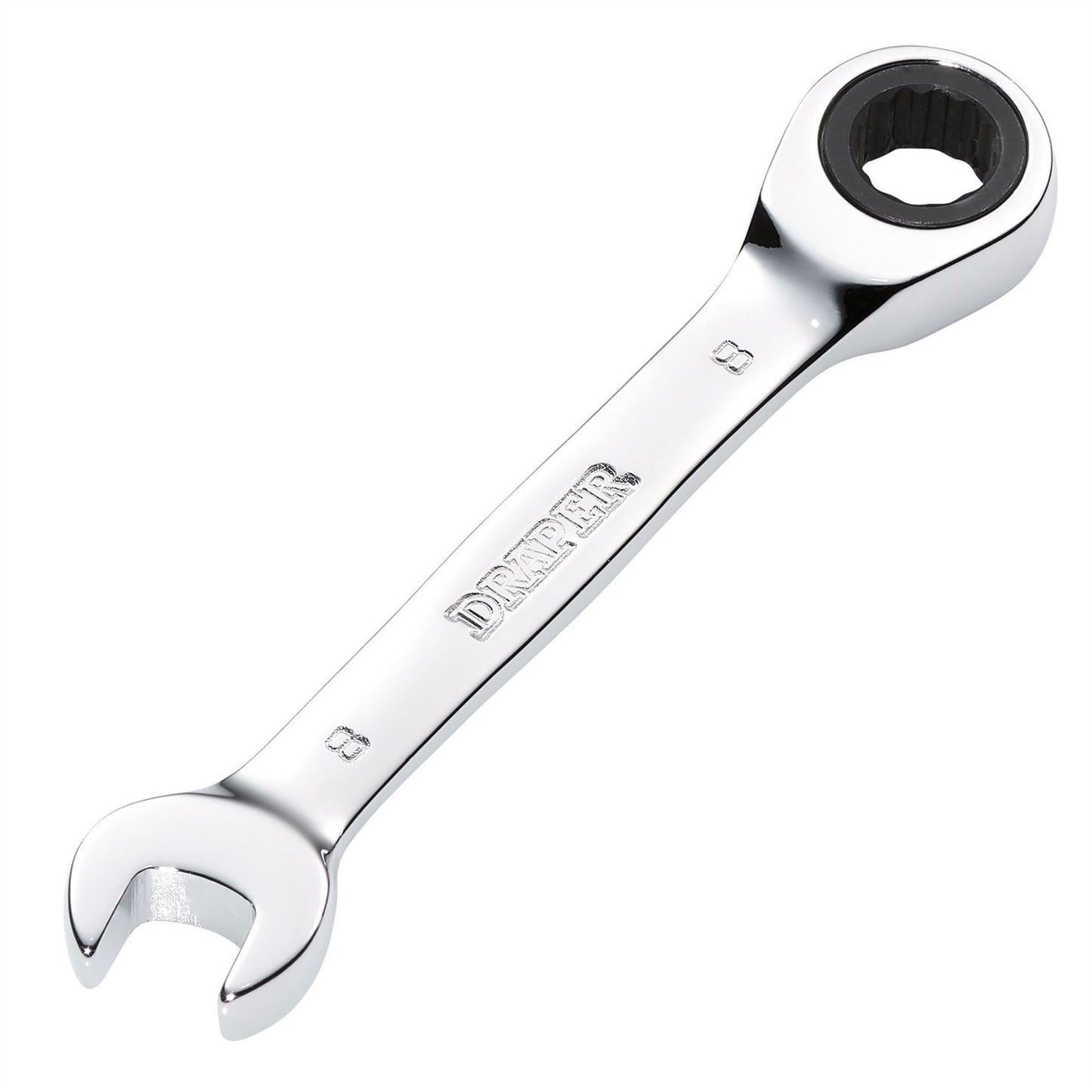 Draper 27840 HI-TORQ® Metric Stubby Ratchet Combination Spanner 8mm Draper