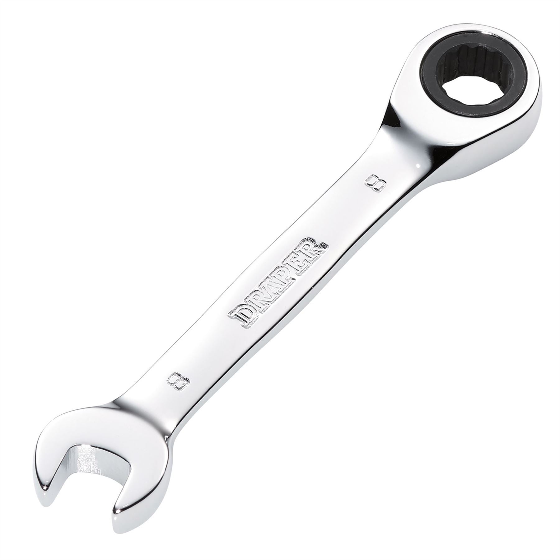 Draper 27840 HI-TORQ® Metric Stubby Ratchet Combination Spanner 8mm Draper