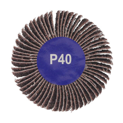 Sealey FW403040 Abrasive Flap Wheel Ø40 x 30mm 40Grit Ø6mm Shaft Sealey