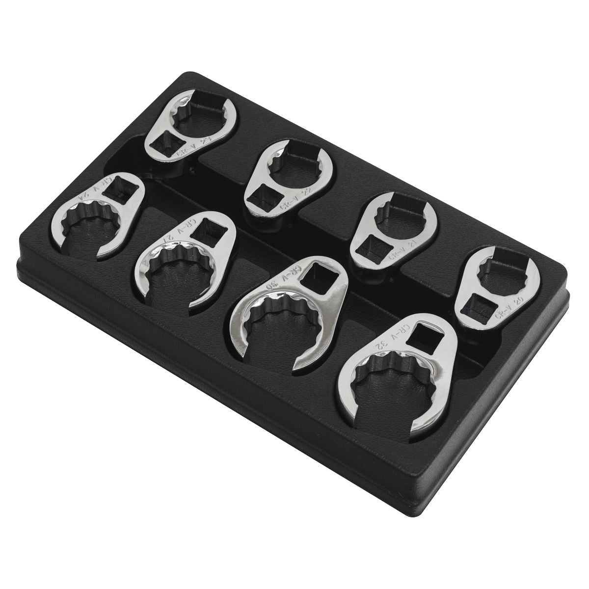 Sealey AK5981 Crow's Foot Spanner Set 8pc 1/2"Sq Drive Metric Sealey