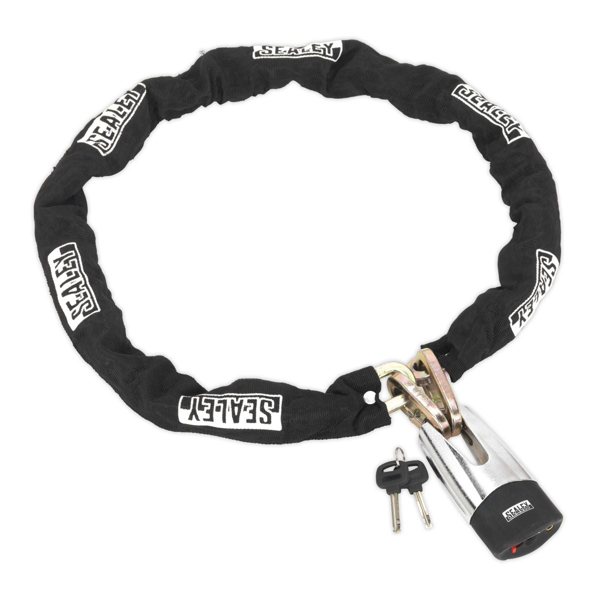 Sealey CLA109DL Motorcycle Chain & Disc Lock 10.5 x 10.5 x 1500mm 4* ART Approved Sealey