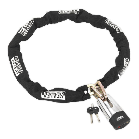 Sealey CLA109DL Motorcycle Chain & Disc Lock 10.5 x 10.5 x 1500mm 4* ART Approved Sealey