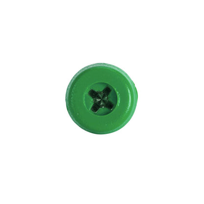 Sealey PTNPG Green Numberplate Screws 4.8 x 18mm - Pack of 50 Sealey