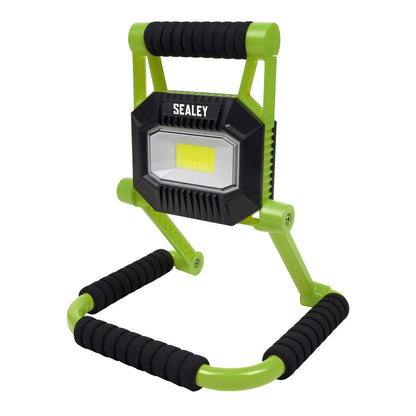 Sealey LEDFL10W Rechargeable Portable Fold Flat Floodlight 10W COB LED Lithium-ion Sealey