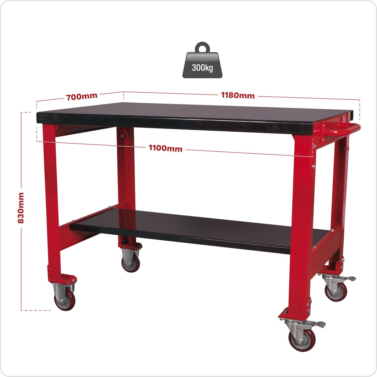 Sealey AP1100M Mobile Workbench 2-Level Sealey