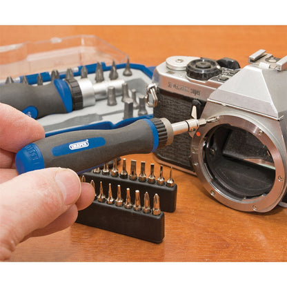 Draper 46479 Ratchet Screwdriver and Bit Set 42 Piece Draper