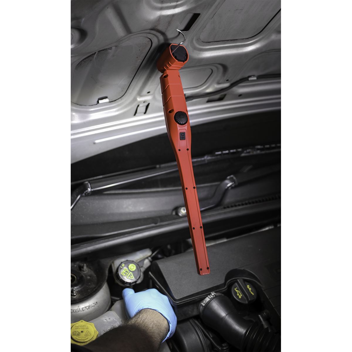 Sealey LED3604R Rechargeable 360° Slim Inspection Light 8W & 1W SMD LED Red Lithium-ion Sealey