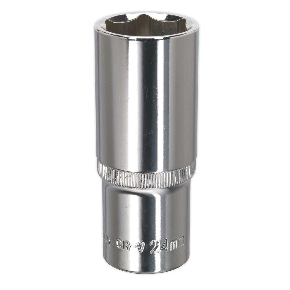 Sealey SP1224D WallDrive® Socket 24mm Deep 1/2"Sq Drive Fully Polished Sealey