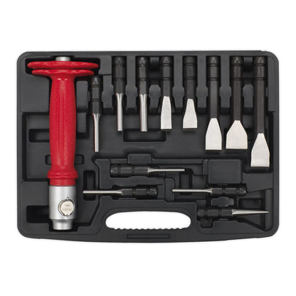Sealey AK9215 Interchangeable Punch & Chisel Set 13pc Sealey