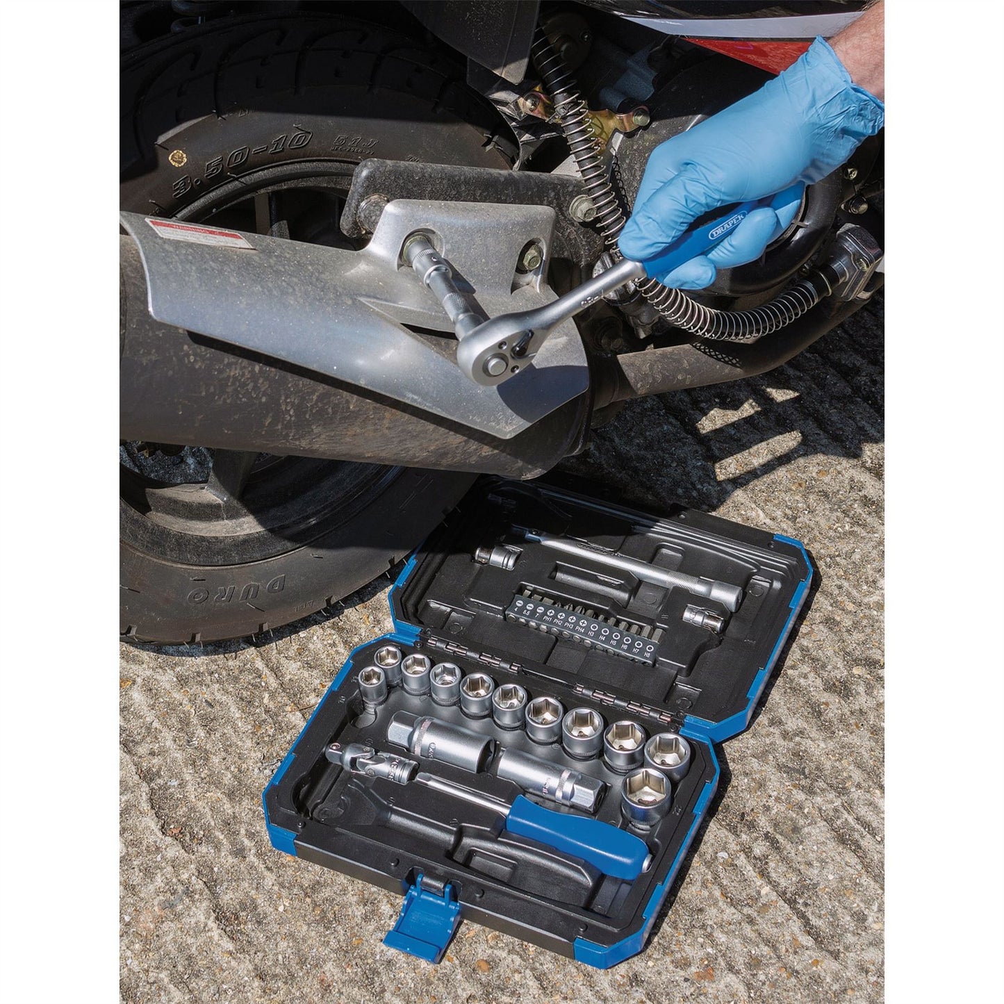 Draper 89558 Metric Socket Set 3/8" Sq. Dr. 34 Piece Draper