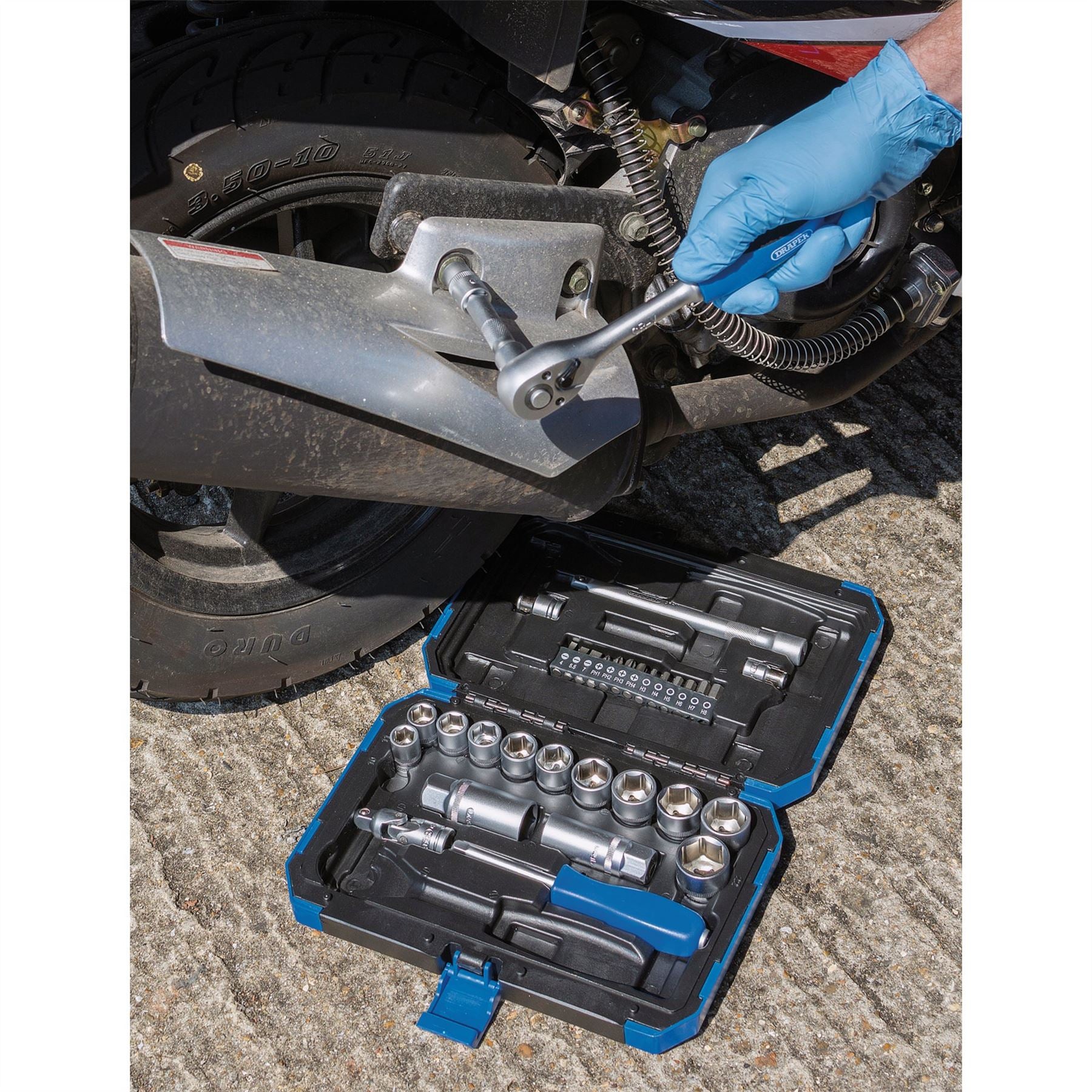 Draper 89558 Metric Socket Set 3/8" Sq. Dr. 34 Piece Draper