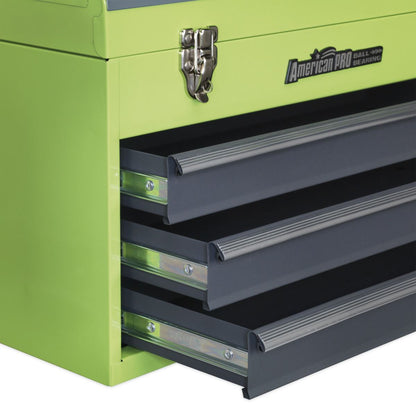Sealey AP9243BBHV Tool Chest 3 Drawer Portable with Ball-Bearing Slides - Green/Grey Sealey