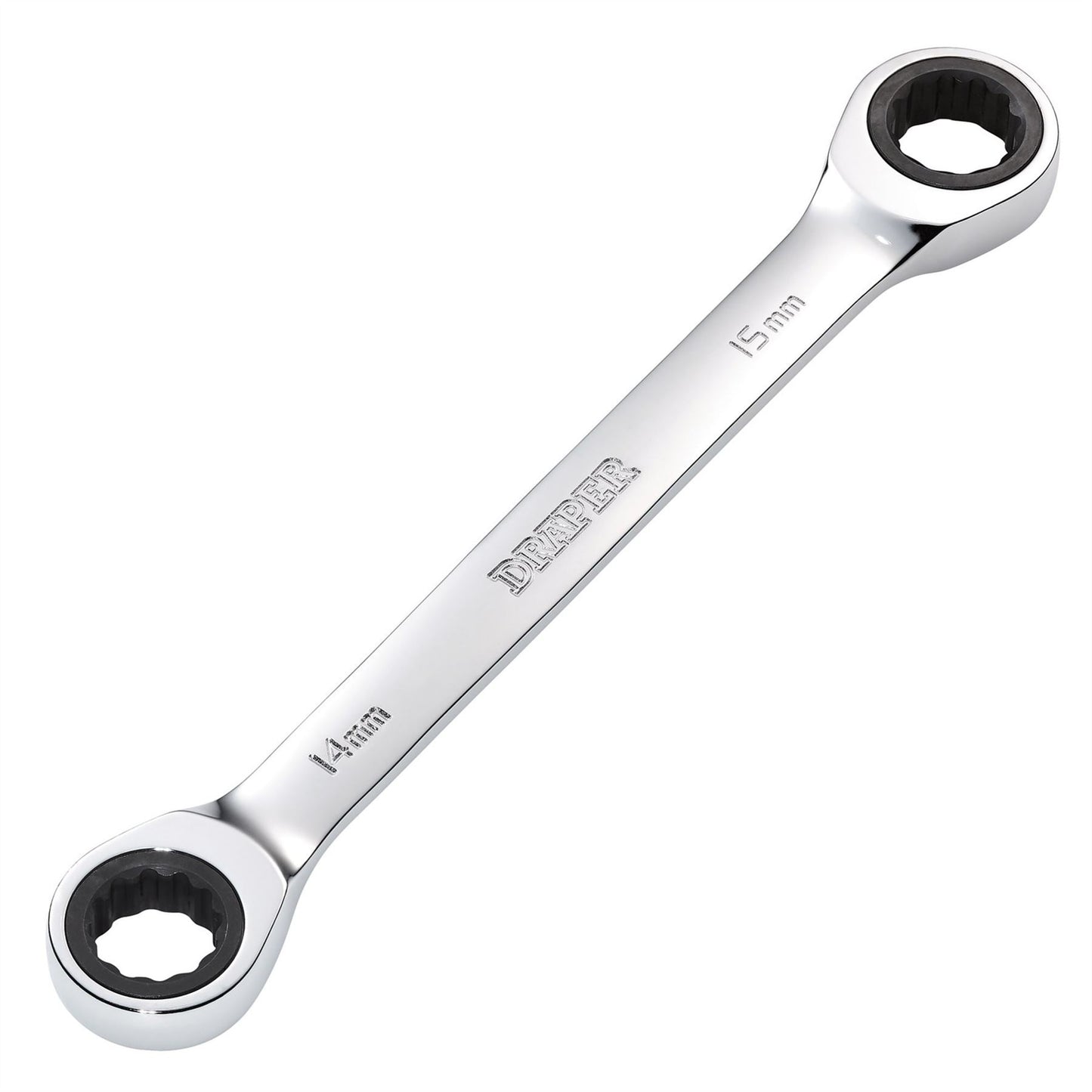 Draper 27738 HI-TORQ® Metric Double Ratchet Ring Spanner 14 x 15mm Draper