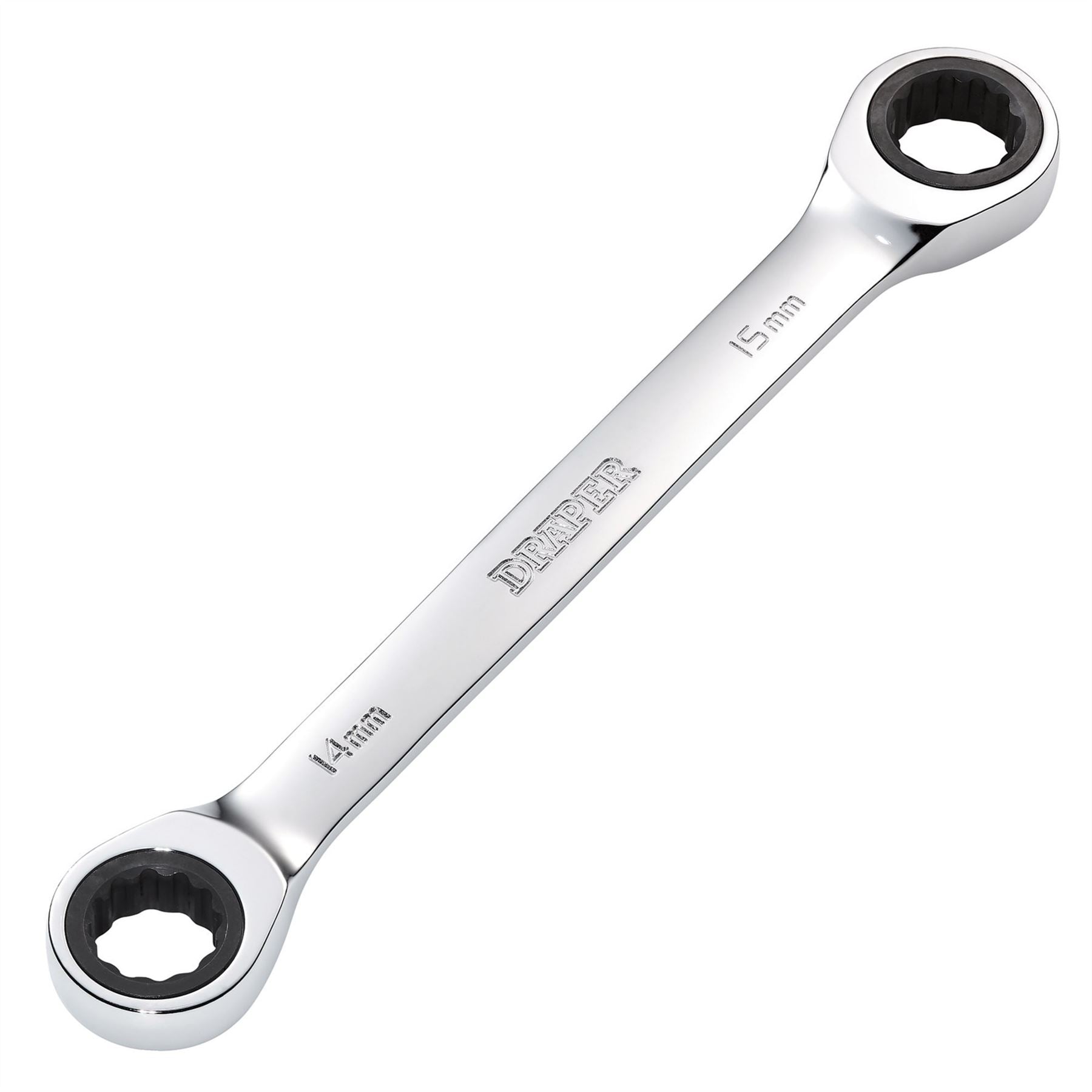 Draper 27738 HI-TORQ® Metric Double Ratchet Ring Spanner 14 x 15mm Draper