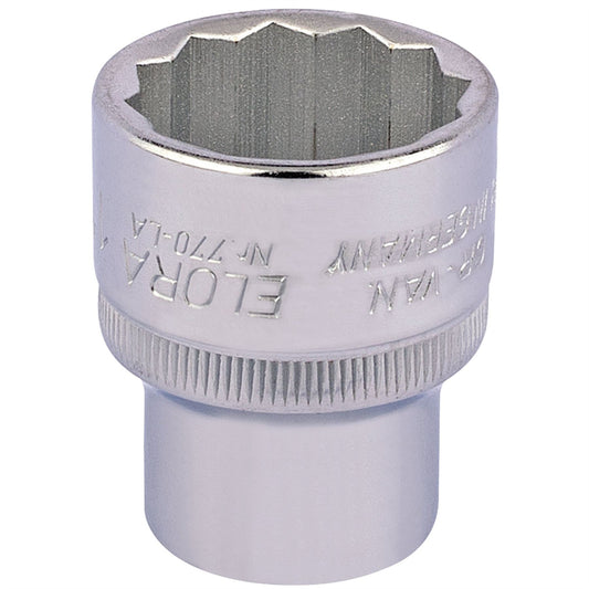 Elora 24476 Bi-Hexagon Socket 1/2" Sq. Dr. 1" Elora