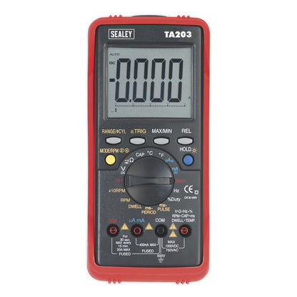 Sealey TA203 Digital Automotive Multimeter 15-Function Bar Graph/PC Link Sealey