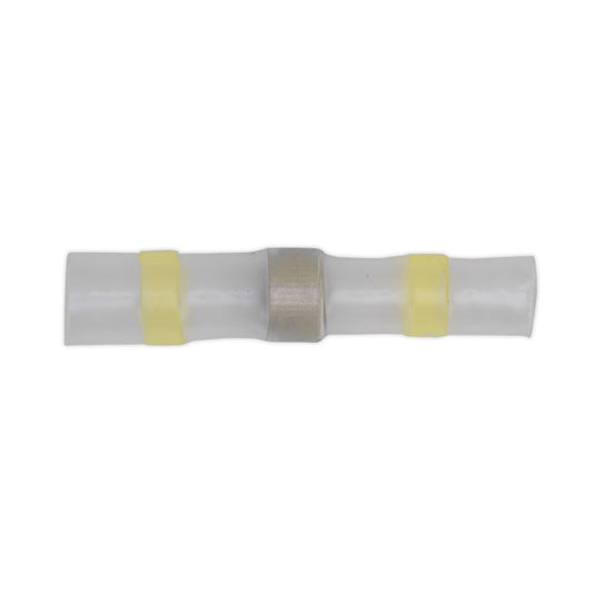 Sealey YTSSB25 Heat Shrink Butt Connector Solder Terminal 12-10 AWG Yellow Pack of 25 Sealey