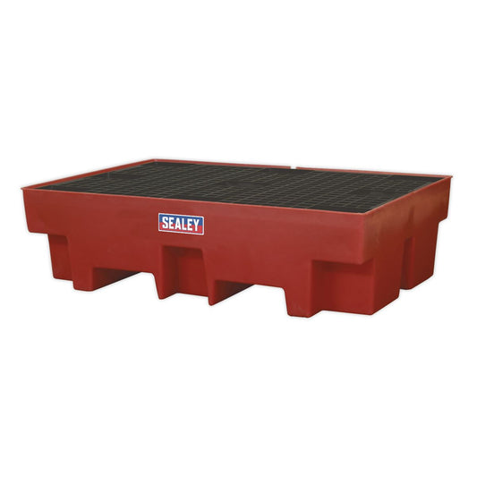 Sealey DRP12 Polyethylene Barrrel Bund Spill Pallet 1220 x 820 x 330mm Sealey
