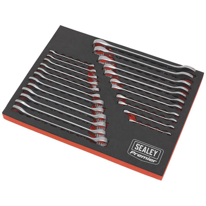 Sealey AK63256 Combination Spanner Set 23pc Metric/Imperial Sealey