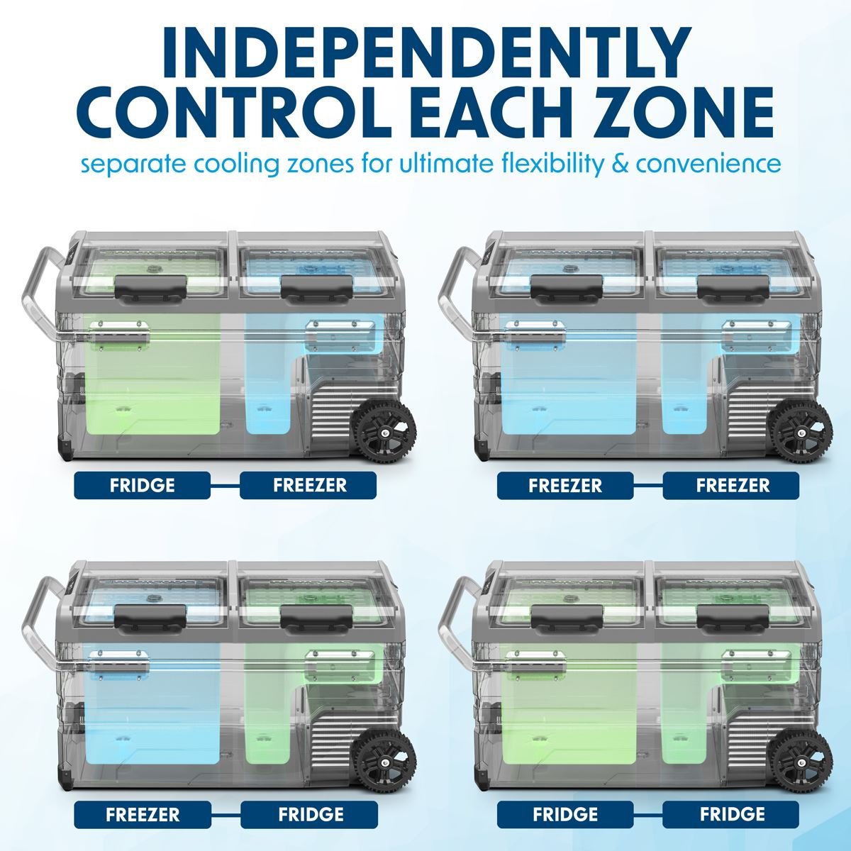 Dellonda DL128 Portable Fridge Freezer/Cool Box with LED Display 95L Dellonda