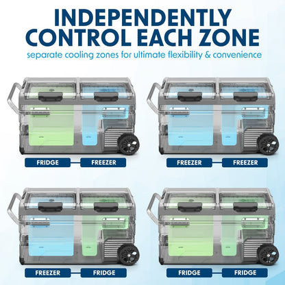 Dellonda DL128 Portable Fridge Freezer/Cool Box with LED Display 95L Dellonda