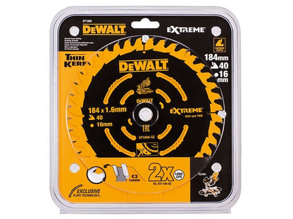 Dewalt Cordless Mitre Saw Blade For Dcs365 184 X 16mm X 40t Dewalt