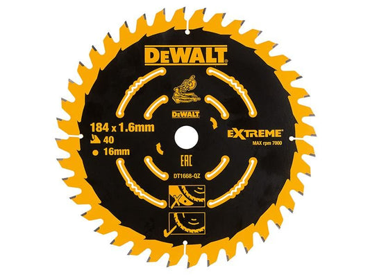 Dewalt Cordless Mitre Saw Blade For Dcs365 184 X 16mm X 40t Dewalt