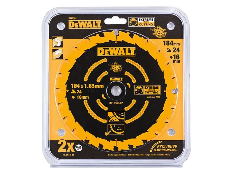 Dewalt Elite Series Framing Circular Saw Blade 184 X 16mm X 24t Dewalt