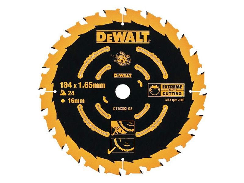 Dewalt Elite Series Framing Circular Saw Blade 184 X 16mm X 24t Dewalt