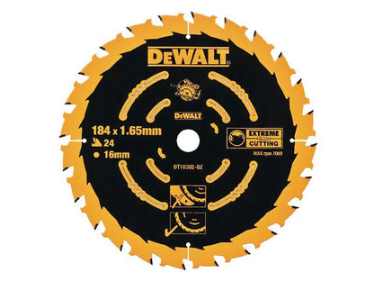 Dewalt Elite Series Framing Circular Saw Blade 184 X 16mm X 24t Dewalt
