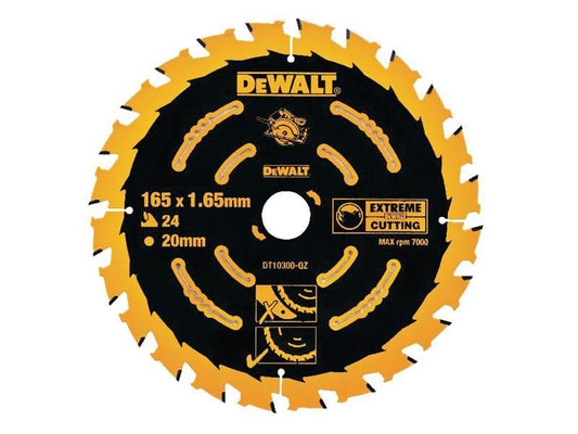Dewalt Extreme Framing Circular Saw Blade 165 X 20mm X 24t Dewalt