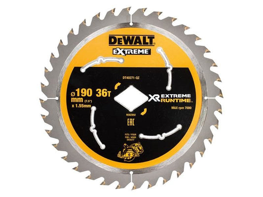 Dewalt Extreme Runtime Flexvolt Circular Saw Blade 190mm X Diamond X 36t Dewalt