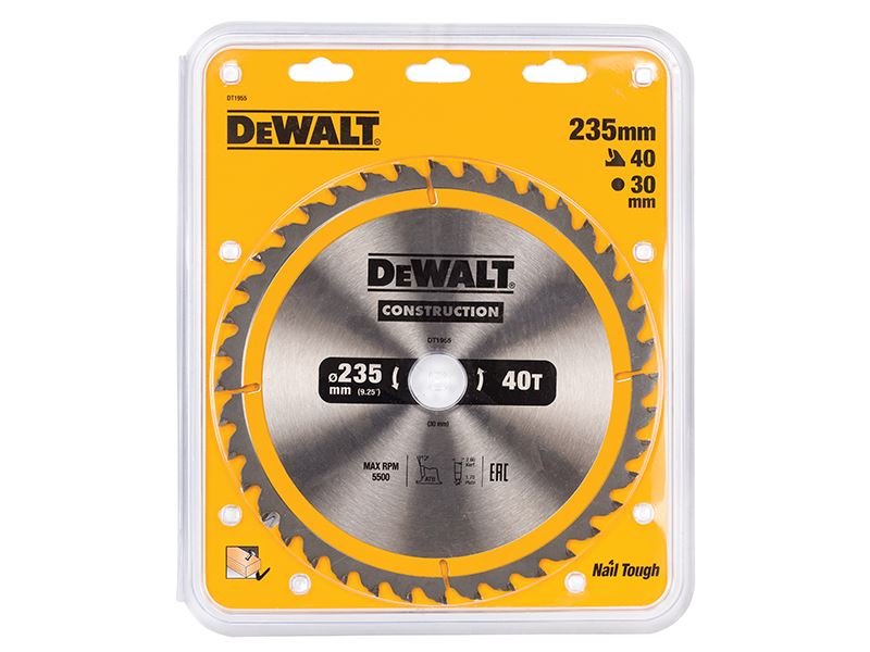Dewalt Portable Construction Circular Saw Blade 235 X 30mm X 40t Dewalt