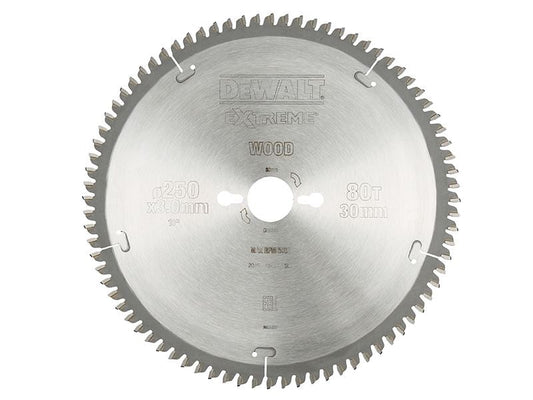 Dewalt Series 40 Circular Saw Blade 250 X 30mm X 80t Tcg/Neg Dewalt