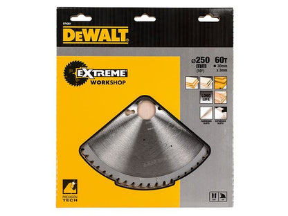Dewalt Series 60 Circular Saw Blade 250 X 30mm X 60t Dewalt