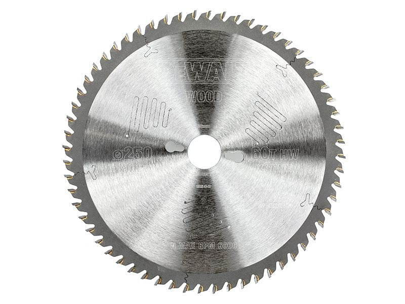 Dewalt Series 60 Circular Saw Blade 250 X 30mm X 60t Dewalt