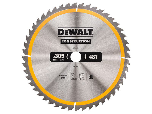 Dewalt Stationary Construction Circular Saw Blade 305 X 30mm X 48t Dewalt