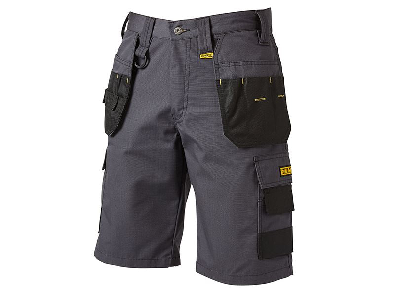 Dewalt Cheverley Lightweight Grey Polycotton Shorts Waist 40in Dewalt