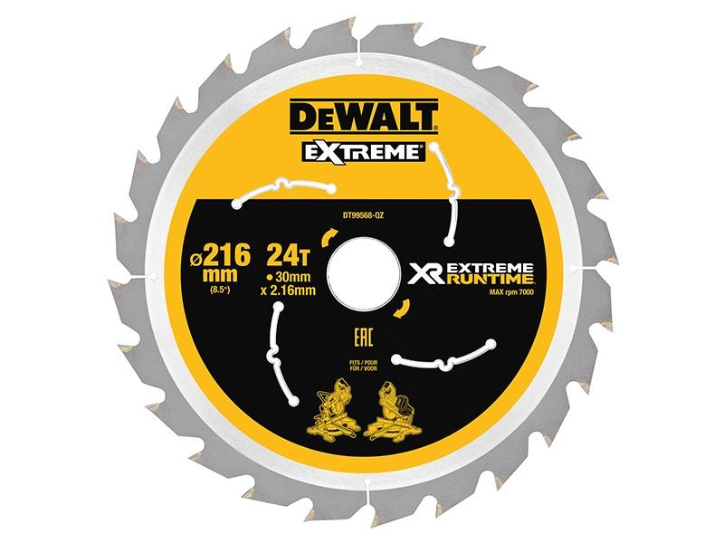 Dewalt Xr Flexvolt Circular Saw Blade 216 X 30mm X 24t Dewalt