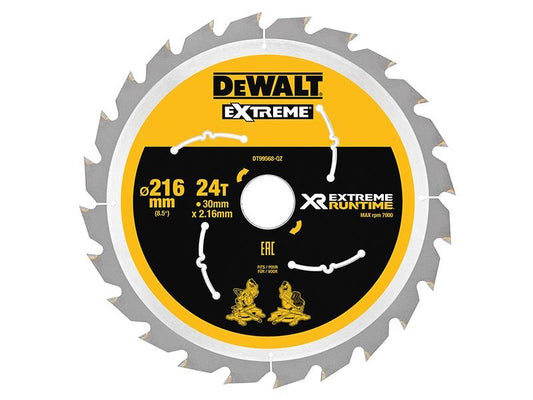 Dewalt Xr Flexvolt Circular Saw Blade 216 X 30mm X 24t Dewalt
