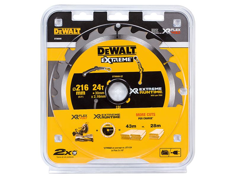 Dewalt Xr Flexvolt Circular Saw Blade 216 X 30mm X 24t Dewalt