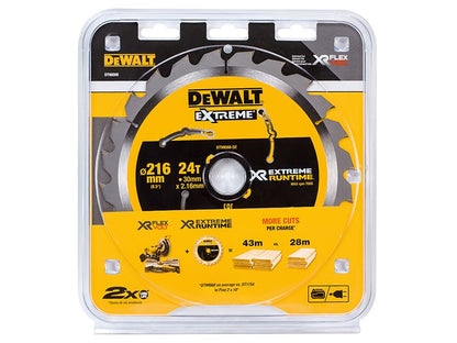 Dewalt Xr Flexvolt Circular Saw Blade 216 X 30mm X 24t Dewalt