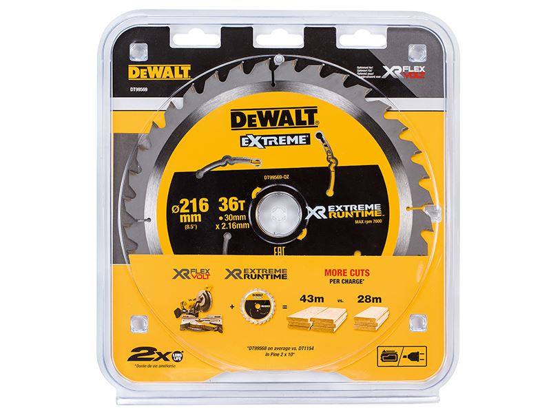 Dewalt Xr Flexvolt Circular Saw Blade 216 X 30mm X 36t Dewalt