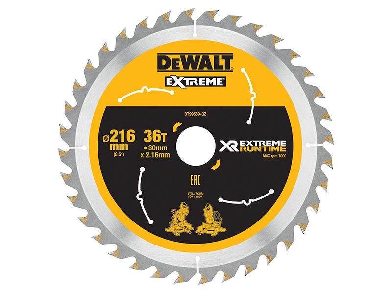 Dewalt Xr Flexvolt Circular Saw Blade 216 X 30mm X 36t Dewalt