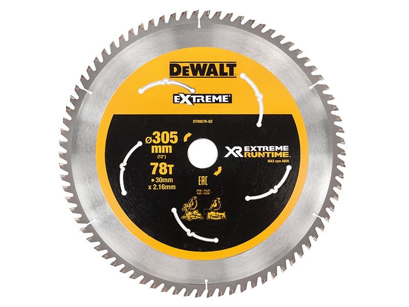 Dewalt Xr Flexvolt Mitre Saw Blade 305 X 30mm X 78t Dewalt