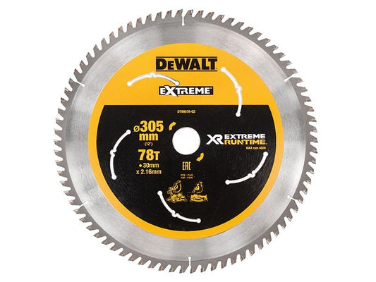 Dewalt Xr Flexvolt Mitre Saw Blade 305 X 30mm X 78t Dewalt